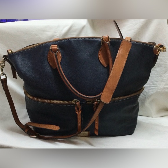 Dooney and Bourke Shoulder/Hand bag. Blue - Picture 1 of 16